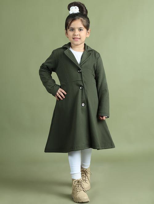 girls solid long sleeve trench coat - 21731878 - Very Small Image - 1