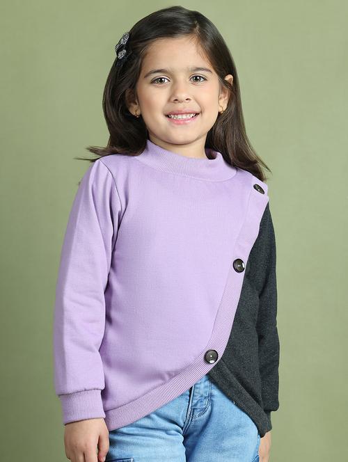 girls color block long sleeve sweatshirt - 21731983 - Very Small Image - 1