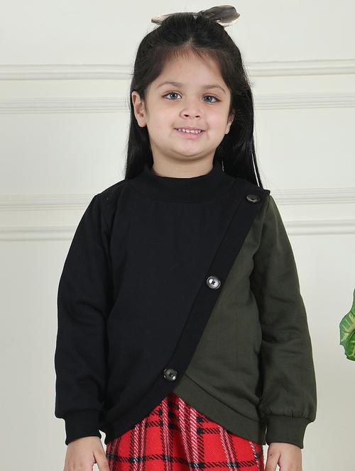 girls color block long sleeve sweatshirt - 21731993 - Very Small Image - 1