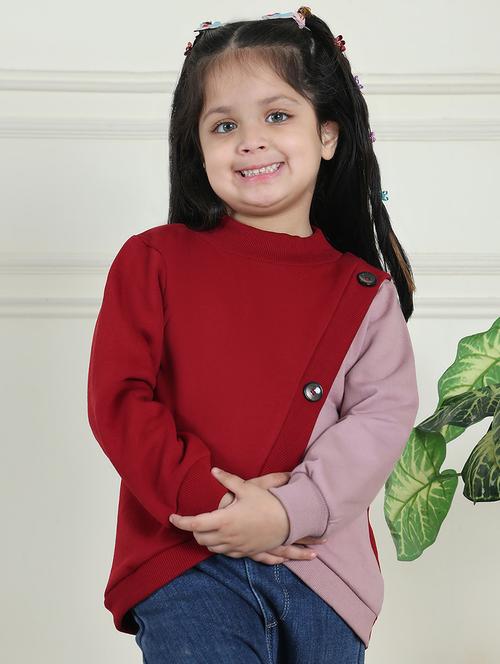 girls color block long sleeve sweatshirt - 21731995 - Very Small Image - 1