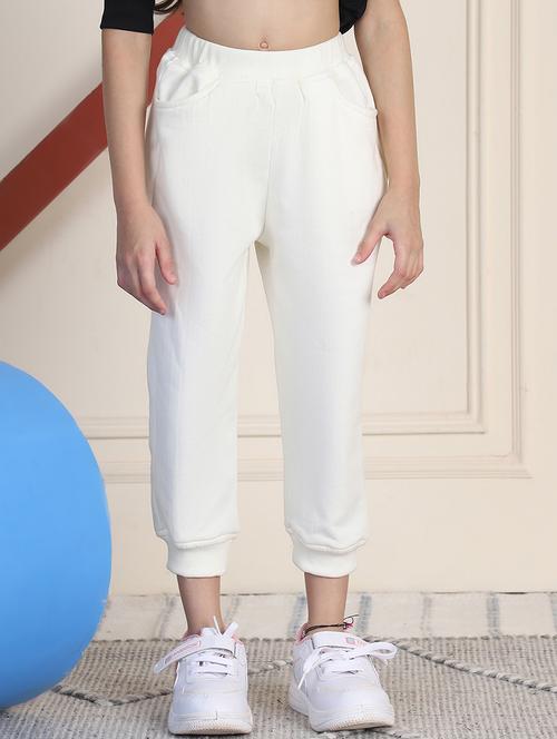 girls solid mid rise casual jogger - 21732090 - Very Small Image - 1