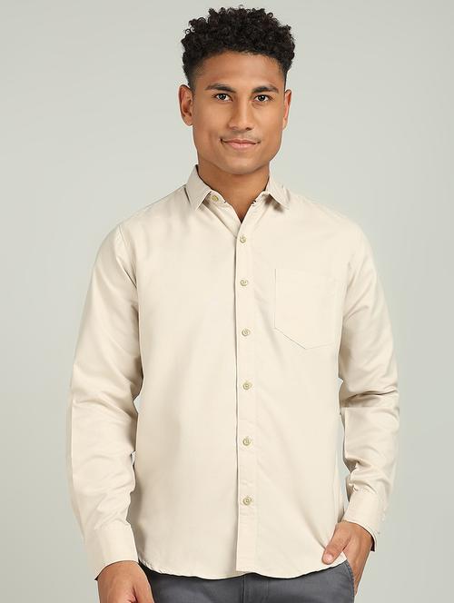 men solid collared long sleeves casual shirt - 21732251 - Very Small Image - 1
