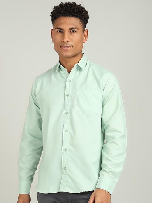 men solid collared long sleeves casual shirt - 21732256 - Very Small Image - 1