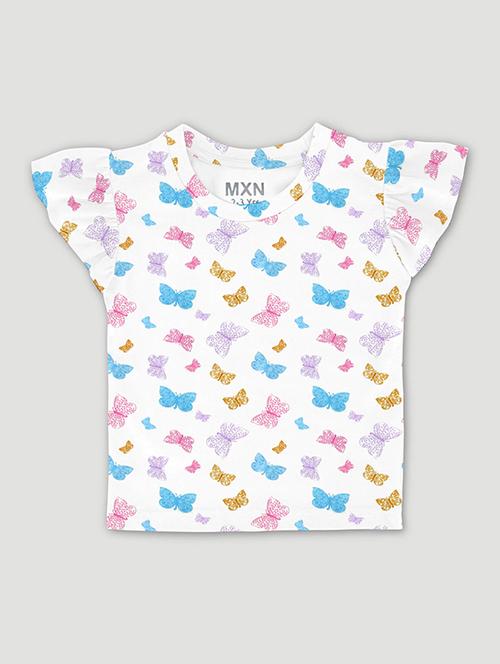 girls printed short sleeves regular tee - 21732280 - Very Small Image - 1