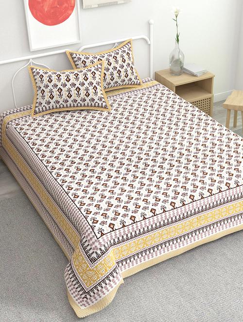 printed bedsheet with coordinated pillow covers - 21732916 - Very Small Image - 1