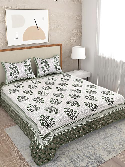 printed bedsheet with coordinated pillow covers - 21732968 - Very Small Image - 1