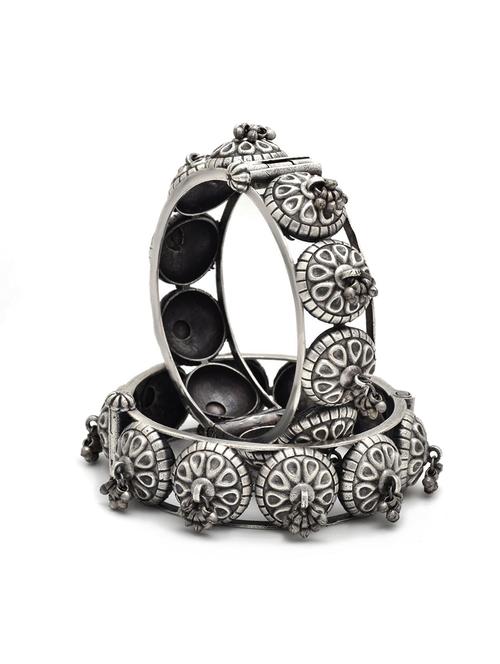 women oxidised silver bangles set - 21733163 - Very Small Image - 1
