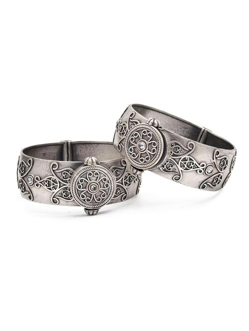 women oxidised silver bangles set - 21733235 - Very Small Image - 1