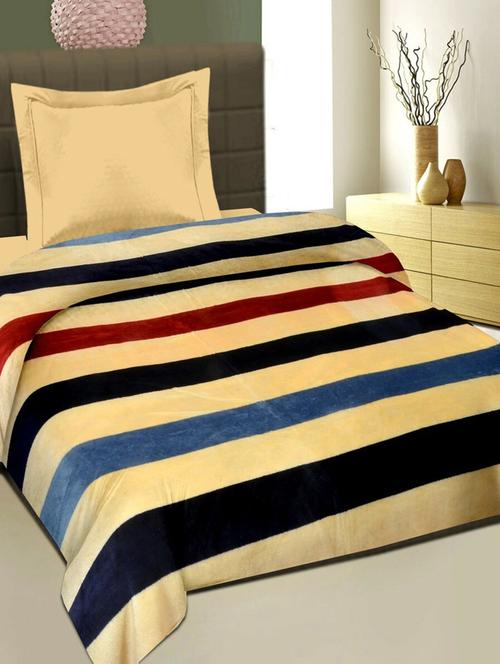 stripes printed light weight blanket - 21733738 - Very Small Image - 1