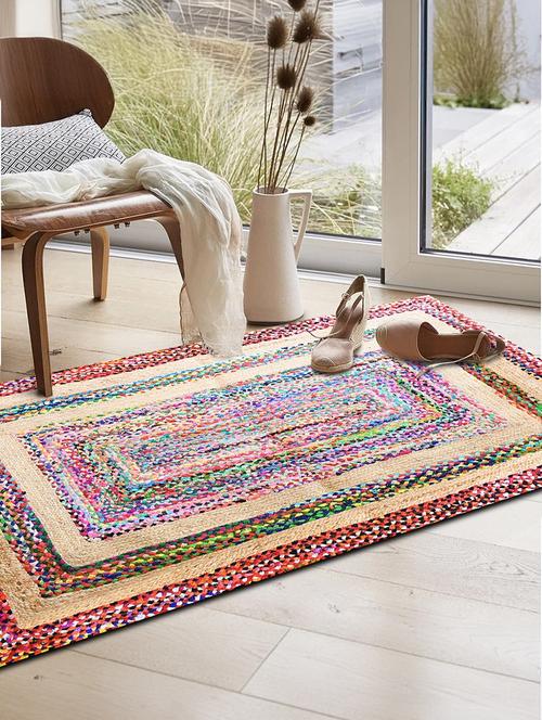 jute rug - braided reversible rug for living room bedroom - 21733768 - Very Small Image - 1