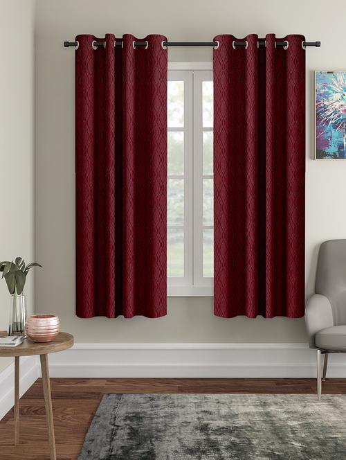 stylish and attractive self designed curtains - set of 2 - 21733836 - Very Small Image - 1
