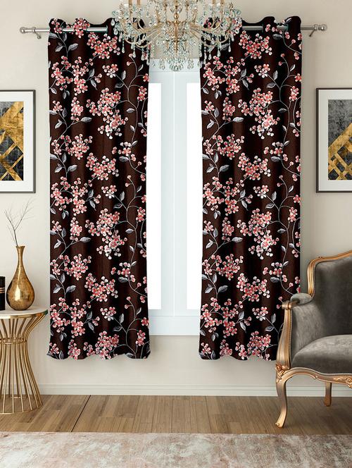 stylish and attractive printed curtains in polyester fabric window curtain - 21733839 - Very Small Image - 1
