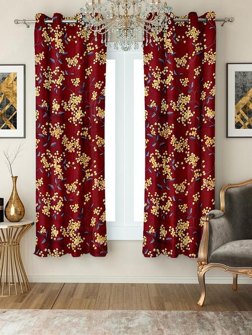 stylish and attractive printed curtains in polyester fabric window curtain - 21733840 - Very Small Image - 1