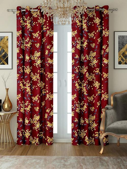stylish and attractive printed curtains - set of 2 - 21733843 - Very Small Image - 1