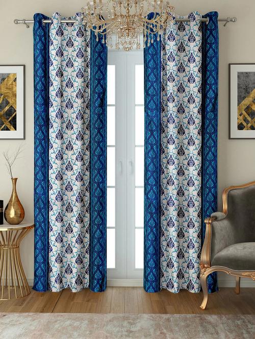 stylish and attractive printed curtains - set of 2 - 21733876 - Very Small Image - 1