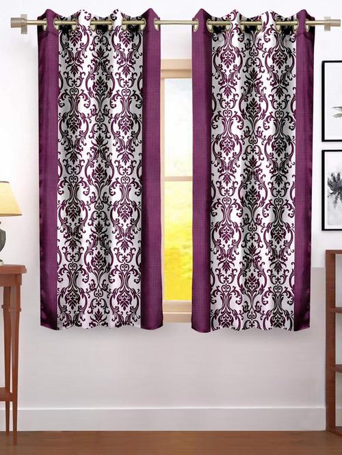 stylish and attractive printed curtains - set of 2 - 21733954 - Very Small Image - 1