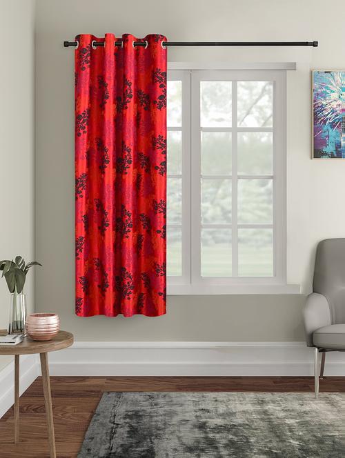 stylish and attractive floral printed curtains - set of 1 - 21733969 - Very Small Image - 1