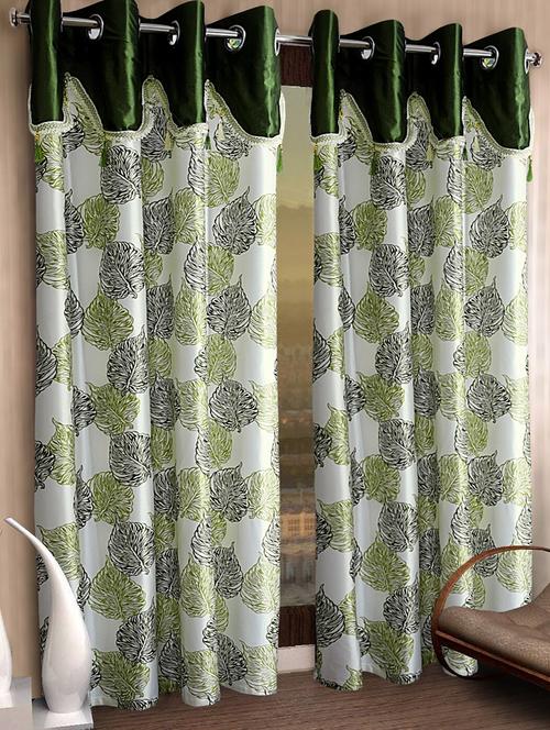 stylish and attractive printed curtains - set of 2 - 21734050 - Very Small Image - 1