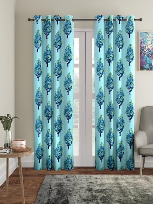 stylish and attractive printed curtains - set of 2 - 21734055 - Very Small Image - 1