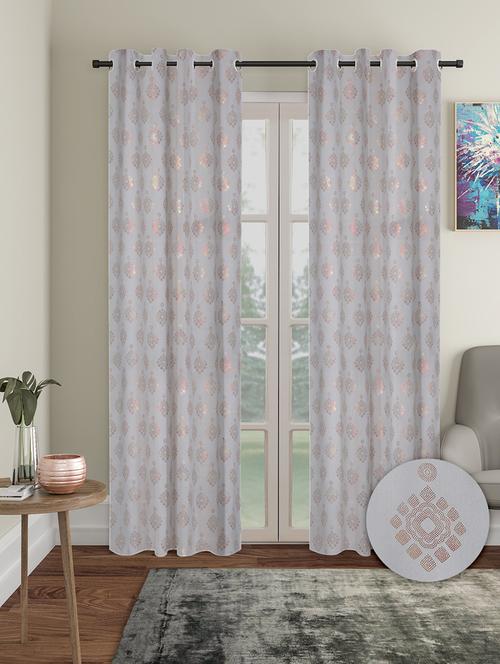 stylish and attractive printed curtains - set of 2 - 21734086 - Very Small Image - 1