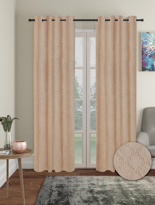 stylish and attractive self designed curtains - set of 2 - 21734093 - Very Small Image - 1