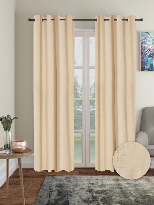 stylish and attractive solid curtains - set of 2 - 21734130 - Very Small Image - 1