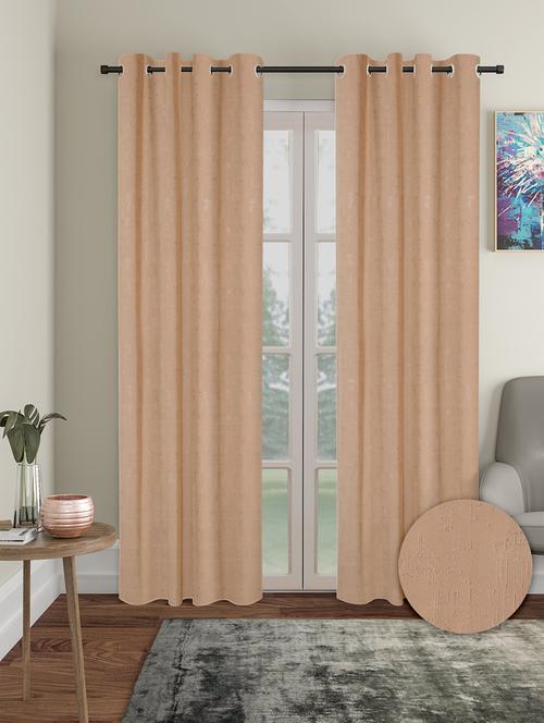 stylish and attractive self designed curtains - set of 2 - 21734141 - Very Small Image - 1