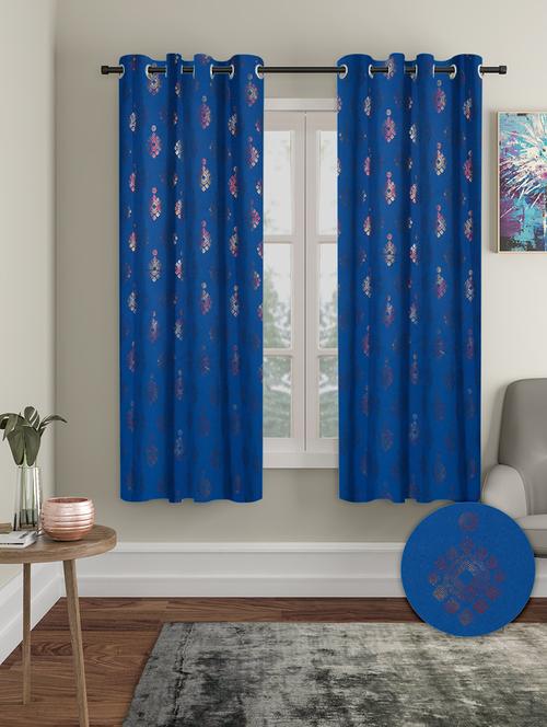 stylish and attractive printed curtains - set of 2 - 21734150 - Very Small Image - 1