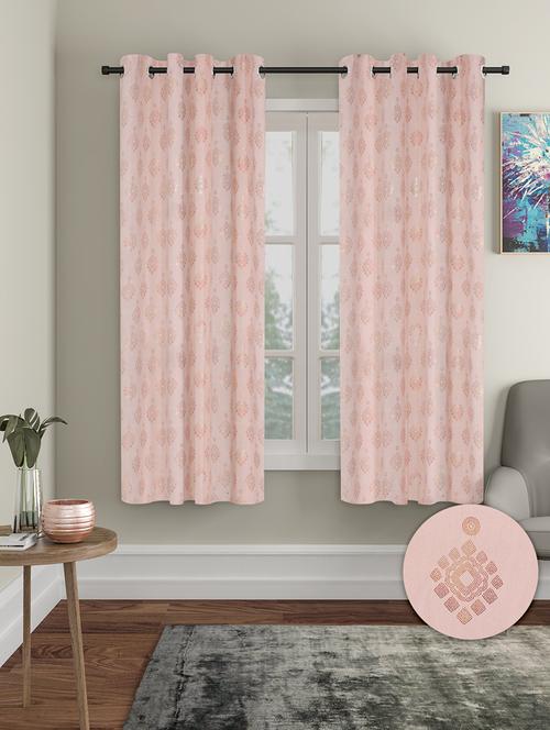 stylish and attractive printed curtains - set of 2 - 21734152 - Very Small Image - 1