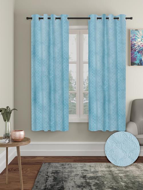 velvet emboss window curtain - 21734181 - Very Small Image - 1