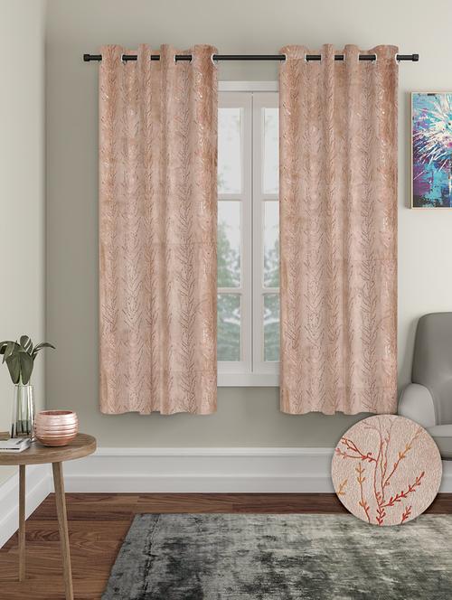 stylish and attractive self design curtains - set of 2 - 21734186 - Very Small Image - 1
