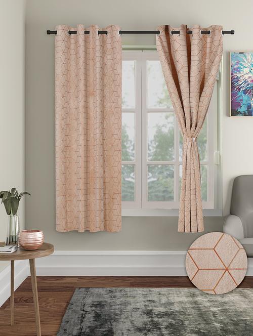 stylish and attractive self designed curtains - set of 2 - 21734192 - Very Small Image - 1