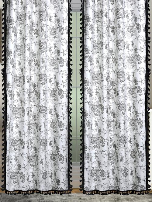 stylish and attractive printed curtains - set of 2 - 21734230 - Very Small Image - 1