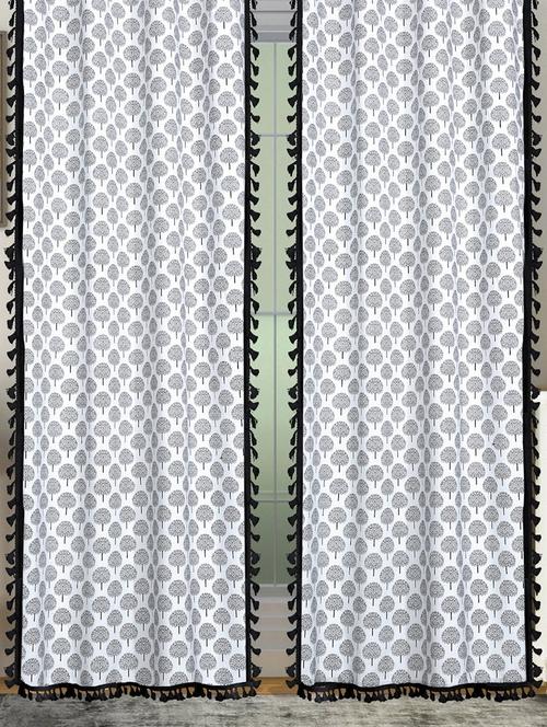 cotton curtain for , boho curtain with stainless steel rings curtain fabric (multicolor, 274 m) - 21734235 - Very Small Image - 1
