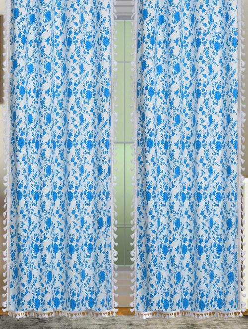cotton curtain for , boho curtain with stainless steel rings curtain fabric (grey, 213 m) - 21734251 - Very Small Image - 1