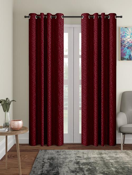 stylish and attractive self design curtains pack of 2 - 21734259 - Very Small Image - 1