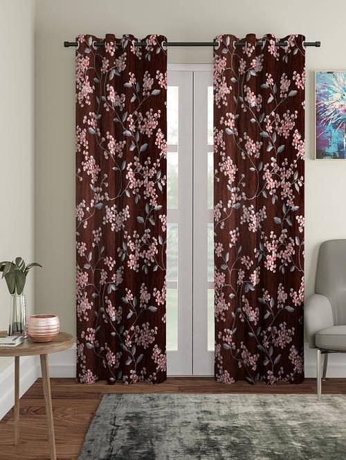 stylish and attractive printed curtains - set of 2 - 21734270 - Very Small Image - 1