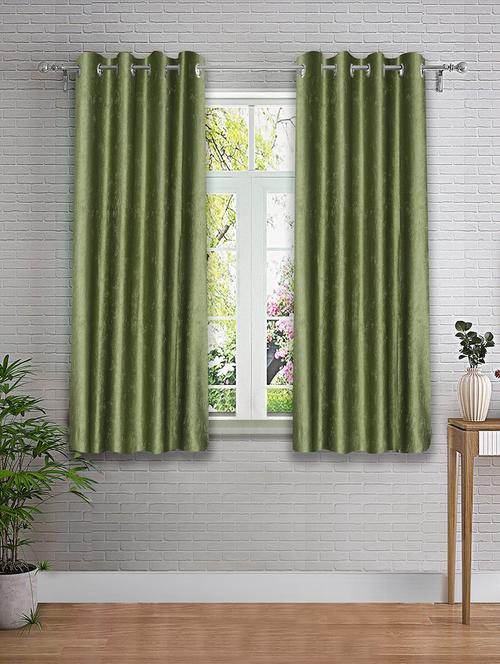 stylish and attractive floral printed curtains - set of 2 - 21734276 - Very Small Image - 1