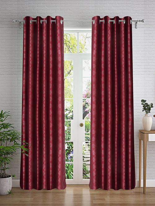 stylish and attractive self design curtains - set of 2 - 21734304 - Very Small Image - 1