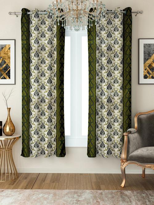 stylish and attractive printed curtains - set of 2 - 21734358 - Very Small Image - 1