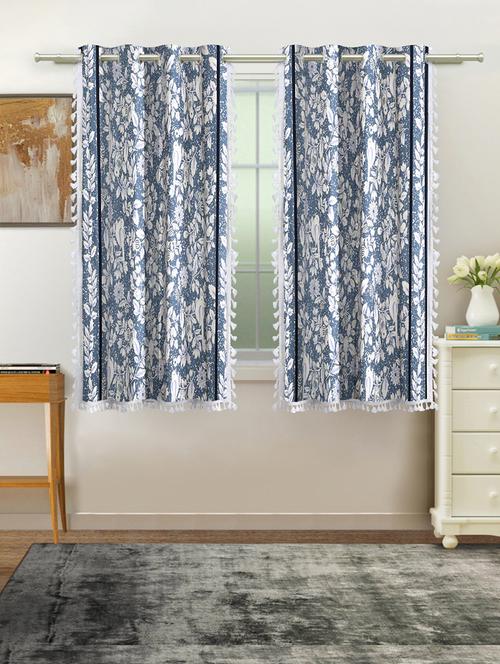 stylish and attractive printed curtains - set of 2 - 21734395 - Very Small Image - 1
