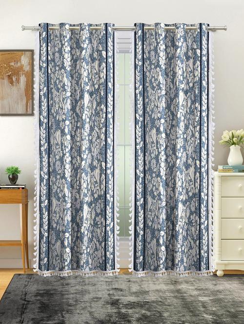 stylish and attractive printed curtains - set of 2 - 21734397 - Very Small Image - 1