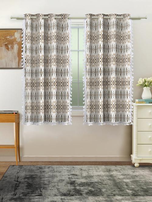 stylish and attractive eyelet curtains - set of 2 - 21734401 - Very Small Image - 1