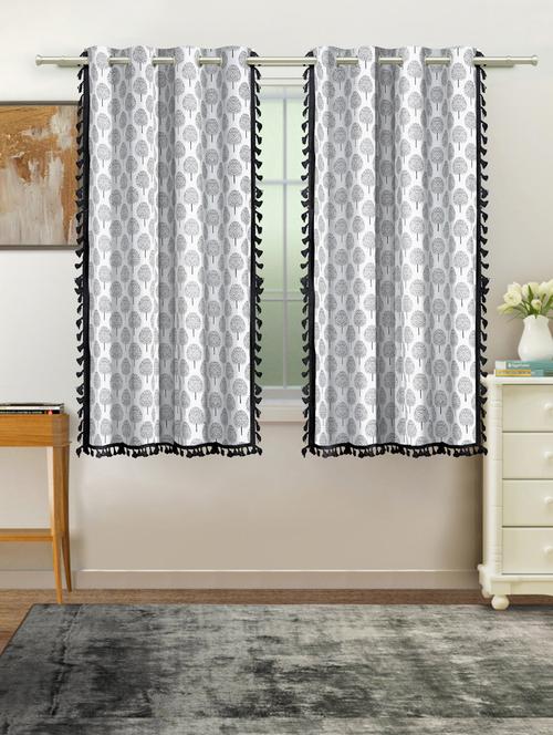 stylish and attractive printed curtains - set of 2 - 21734414 - Very Small Image - 1