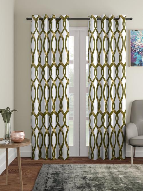 stylish and attractive eyelet curtains - set of 2 - 21734449 - Very Small Image - 1