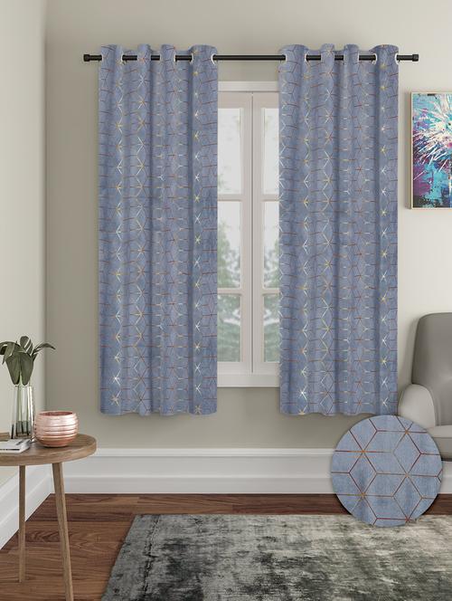 stylish and attractive geometric curtains - set of 2 - 21734476 - Very Small Image - 1
