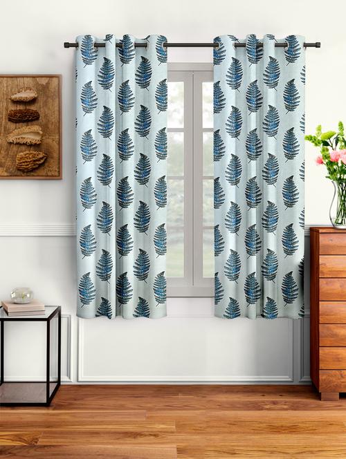 stylish and attractive printed curtains - set of 2 - 21734506 - Very Small Image - 1