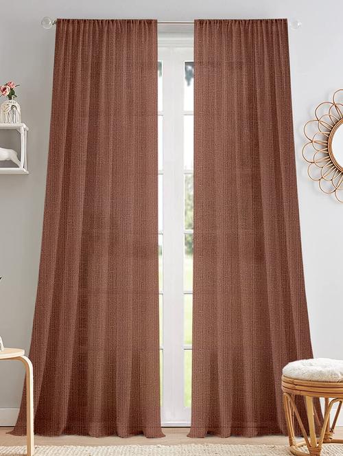 stylish and attractive solid curtains pack of 2 - 21734563 - Very Small Image - 1