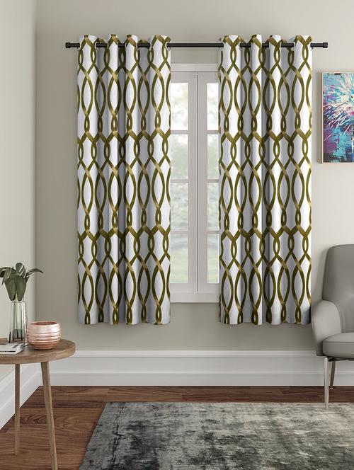 stylish and attractive printed curtains - set of 2 - 21734577 - Very Small Image - 1