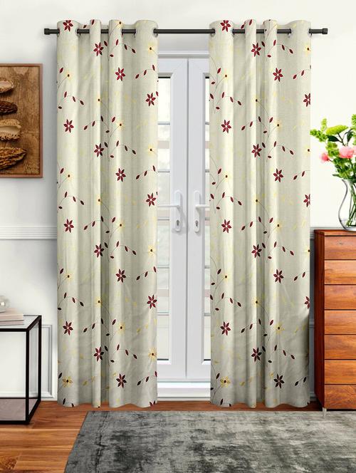 stylish and attractive printed curtains - set of 2 - 21734583 - Very Small Image - 1